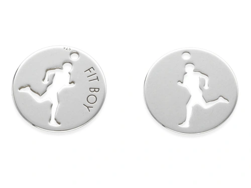 Zawieszka "fit boy" 14 mm AG-925 [1szt.]
