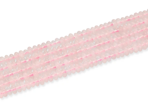 Kwarc różowy oponka ok.4,7x2mm [~37cm]