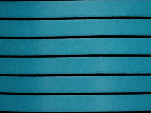 Rzemień naturalny płaski 6x1,8mm turkusowy [20cm]