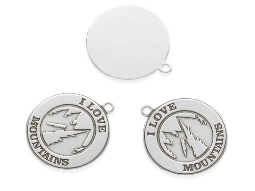 Zawieszka "I love mountains" 18,5 x 16 mm AG-925 [1szt.]