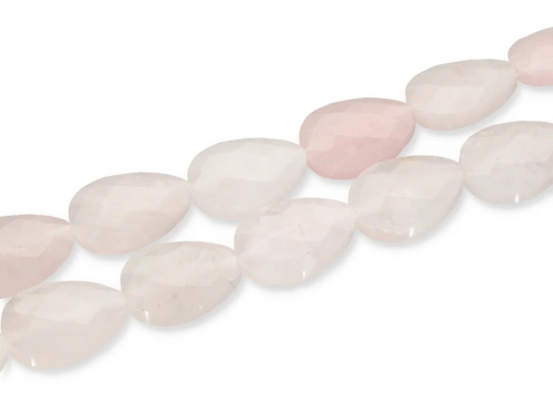 Kwarc różowy kropla fasetowana ok.18x13mm [~20cm]