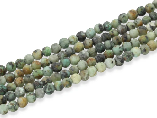 Turkus afrykański (jaspis) mat kulka ok.4,5mm [~37cm]