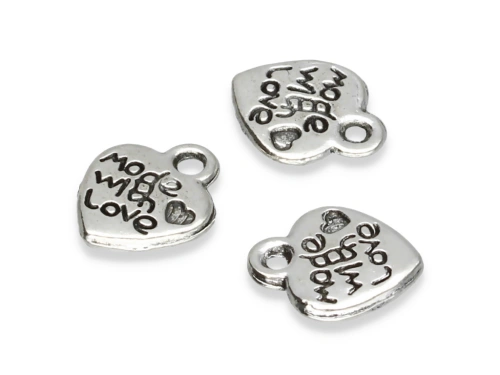 Zawieszka "serce" 12 x 10 mm [10szt.]