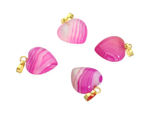 Agat pasiasty serce ok.18x15mm [1szt.]