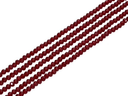 Kryształki kol. przejrzysty burgund ok.4,3x3,7mm [~40cm]
