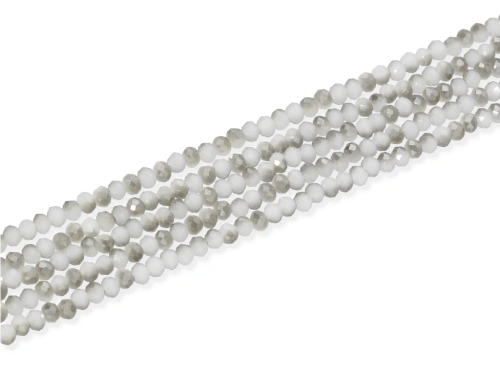 Szkło kryształowe "oponka fasetowana" ~ 3 x 2,5 mm [~20cm]