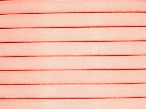 Rzemień naturalny płaski 5x1,8mm róż pastelowy [20cm]