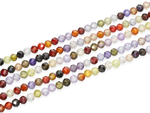 Cyrkonia (M) kulka fasetowana ok.4,2mm [~37cm]