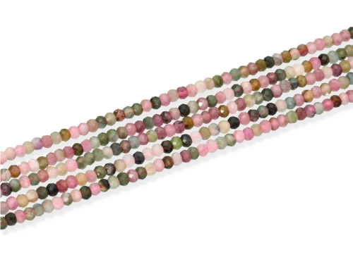 Turmalin mix oponka fasetowana ok.3x2mm [~19cm]