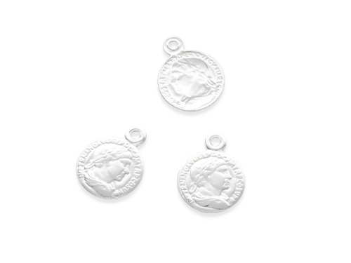 Zawieszka "monetka" 10,5 x 8 mm AG-925 [1szt.]