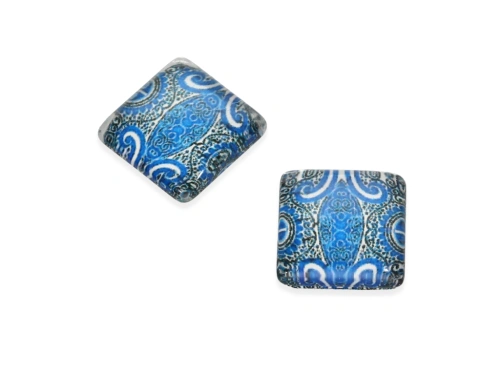 Kaboszon szklany 12x12mm model 222 [1szt.]