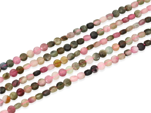 Turmalin mix moneta fasetowana ok.4,5mm [~39cm]