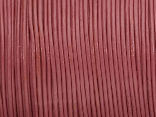 Rzemień naturalny okrągły żurawinowy 1mm [1m]