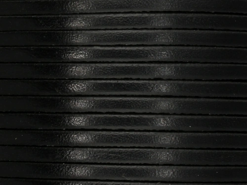 Rzemień naturalny płaski 3x1,8mm czarny [20cm]