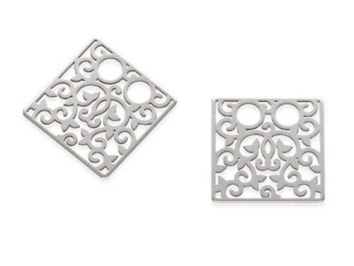 Zawieszka ażurowa "kwadrat" 12 x 12 mm AG-925 [1szt.]