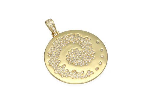 Zawieszka kółko z cyrkoniami 29,5mm [1szt.]