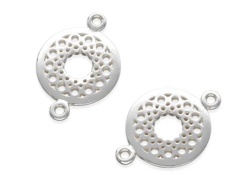 Łącznik "rozeta antyczna" 20,5 x 14 mm AG-925 [1szt.]