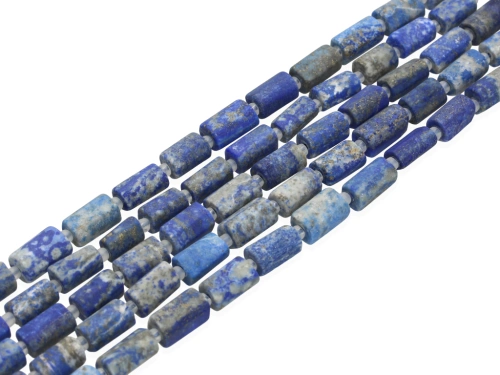 Lapis lazuli mat walec ciosany ok.7x12mm [~38cm]