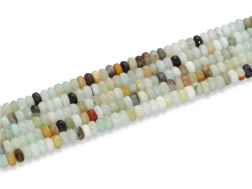 Amazonit kwiatowy oponka fasetowana  ok.4x2mm [~19cm]