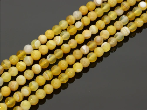 Agat pasiasty kulka ok.6,5mm [~39cm]