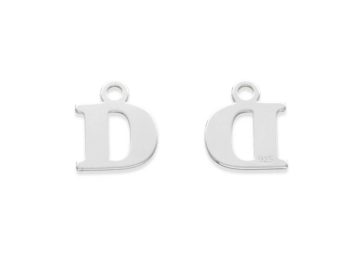 Zawieszka "litera D" 9 x 7,5 mm AG-925 [1szt.]