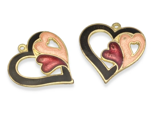 Zawieszka cloisonne "serce" 25,5 x 24 mm [1szt.]