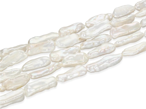 Perła słodkowodna biwa ~ 6 x 24 - 7 x 27 mm [~18cm]