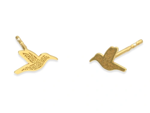 Sztyfty "kolibry" 8,5 x 5,5 mm AG-925+Au [para]