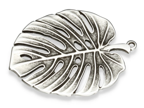 Zawieszka "liść monstery" 52 x 41 mm [1szt.]