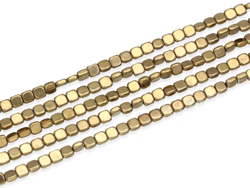 Hematyt kwadrat obły ok.4mm [~40cm]