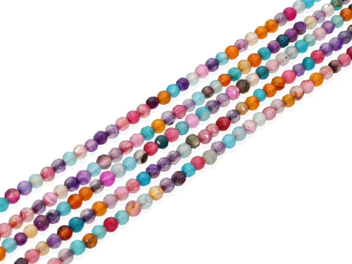 Agat kulka fasetowana ok.4mm [~37cm]