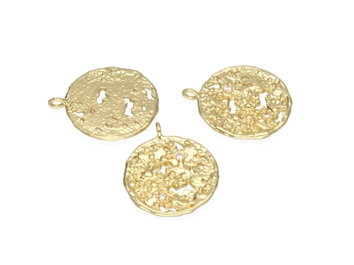 Zawieszka kółko z cyrkoniami 22,5x19mm [1szt.]