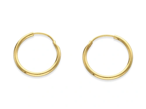 Kolczyki "koła" 12,5/1,2 mm AG-925+Au [para]