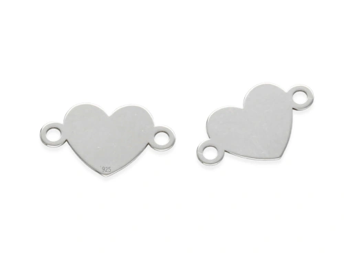 Łącznik "serce" 13,5 x 8 mm AG-925 [1szt.]