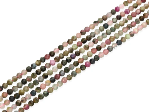 Turmalin mix kulka fasetowana ok.4,3mm [~38cm]