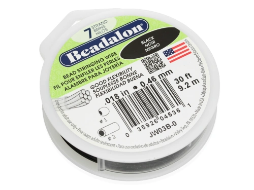 Linka Beadalon 0,46mm kol.czarny [9,2m]