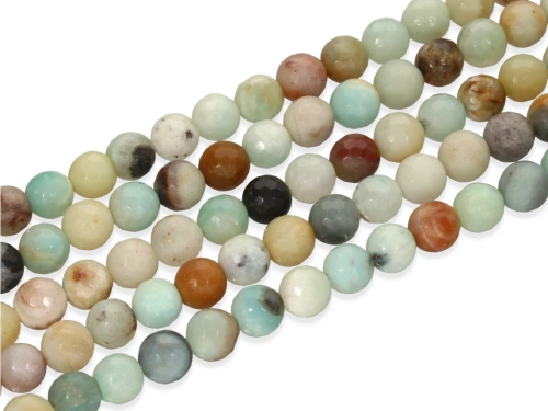 Amazonit kwiatowy kulka fasetowana ok.8,4mm [~38cm]