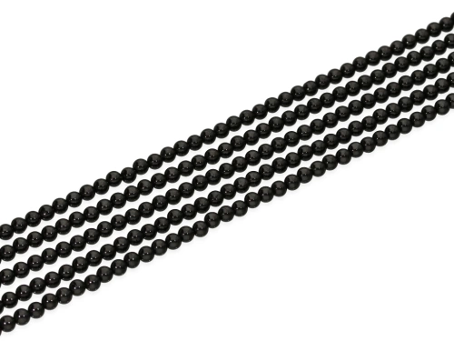 Turmalin czarny kulka ok.3,5mm [~39cm]