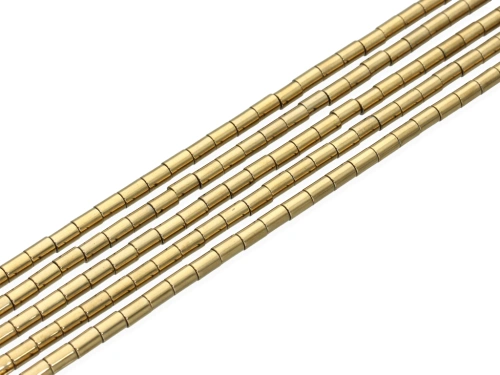 Hematyt rurka ok.4x6mm [~40cm]