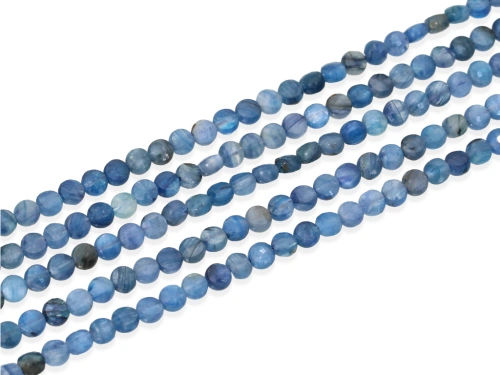 Kyanit naturalny moneta fasetowana ok.4x2,5mm [~19cm]