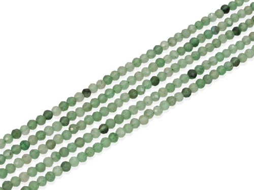 Kwarc truskawkowy kulka fasetowana ok.4mm [~19cm]