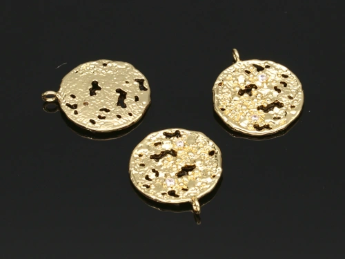 Zawieszka kółko z cyrkoniami 22,5x19mm [1szt.]