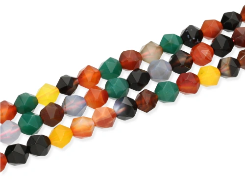 Agat bryłka cięta ok.8x8mm [~38cm]