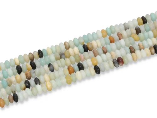 Amazonit kwiatowy oponka ok.4,5x2mm [~19cm]