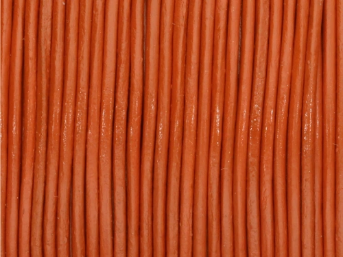 Rzemień naturalny okrągły pomarańcz palony 1,5mm [1m]