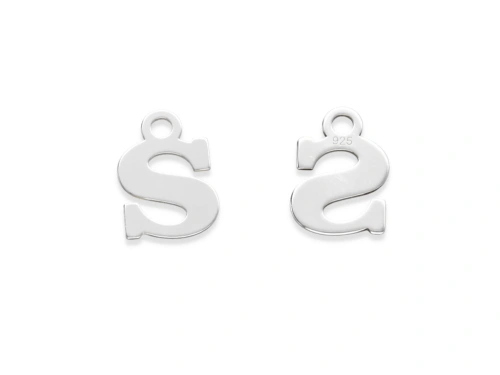 Zawieszka "litera S" 9 x 6 mm AG-925 [1szt.]