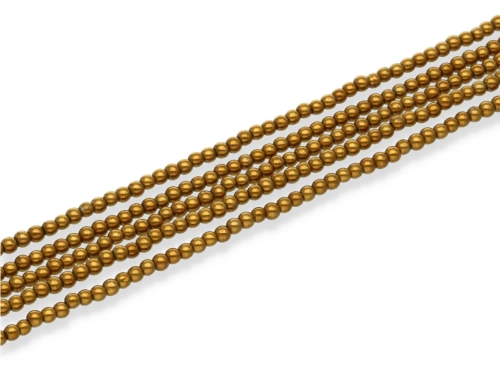 Hematyt kulka ok.2,5mm złoty ant. [~39cm]