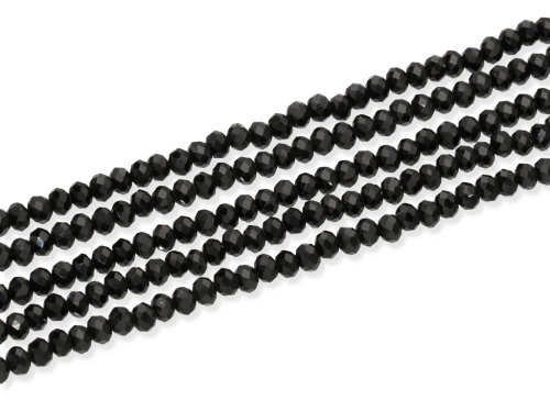 Kryształki kol. czarny ok.3,5x4,5mm [~40cm] 