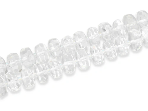 Kryształ górski oponka fasetowana ok.11x5,5mm [~19cm] 