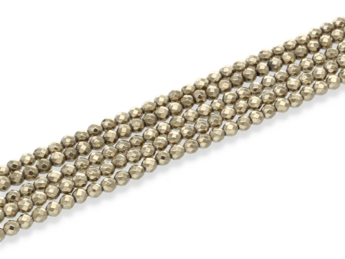 Hematyt kulka fasetowana ok.3mm [~40cm]